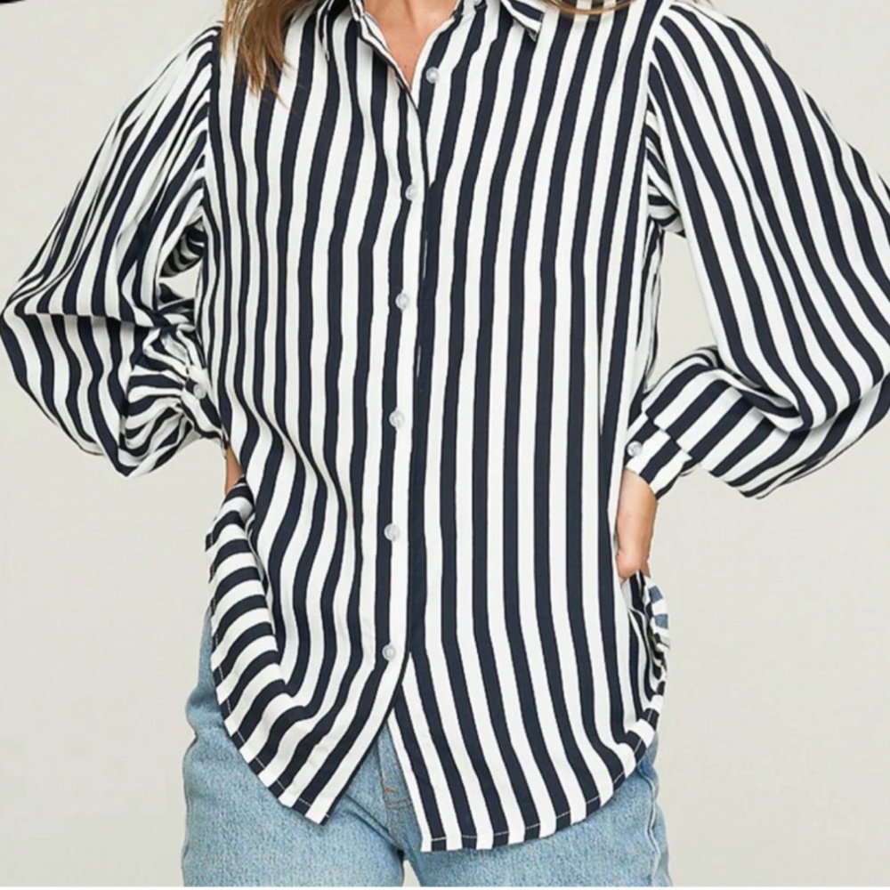 Rue Stiic Striped Layla Blouse